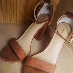 Express brown suede heels